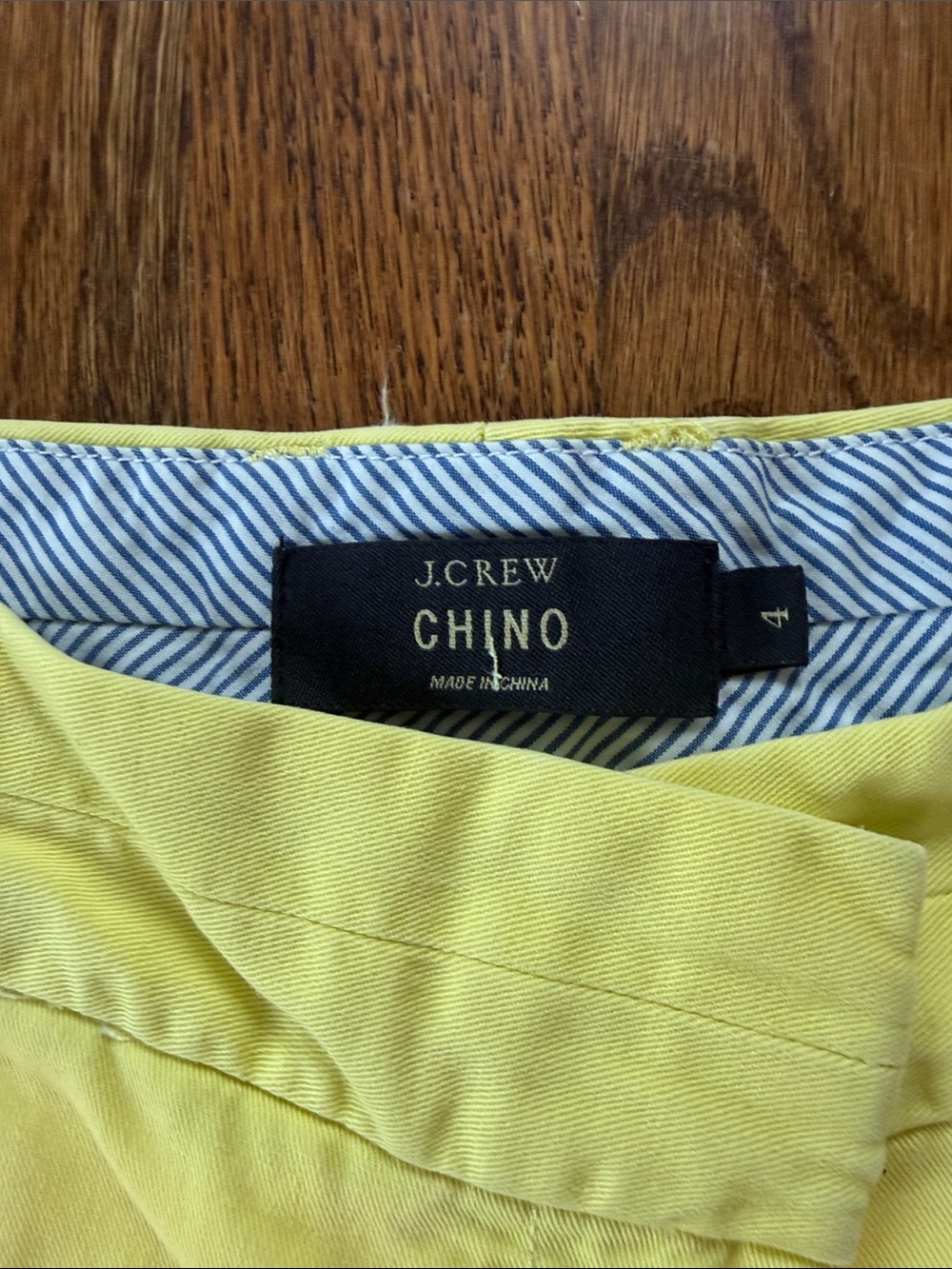 J. Crew Lemon Yellow Cotton Chino Shorts - Picture 2 of 3